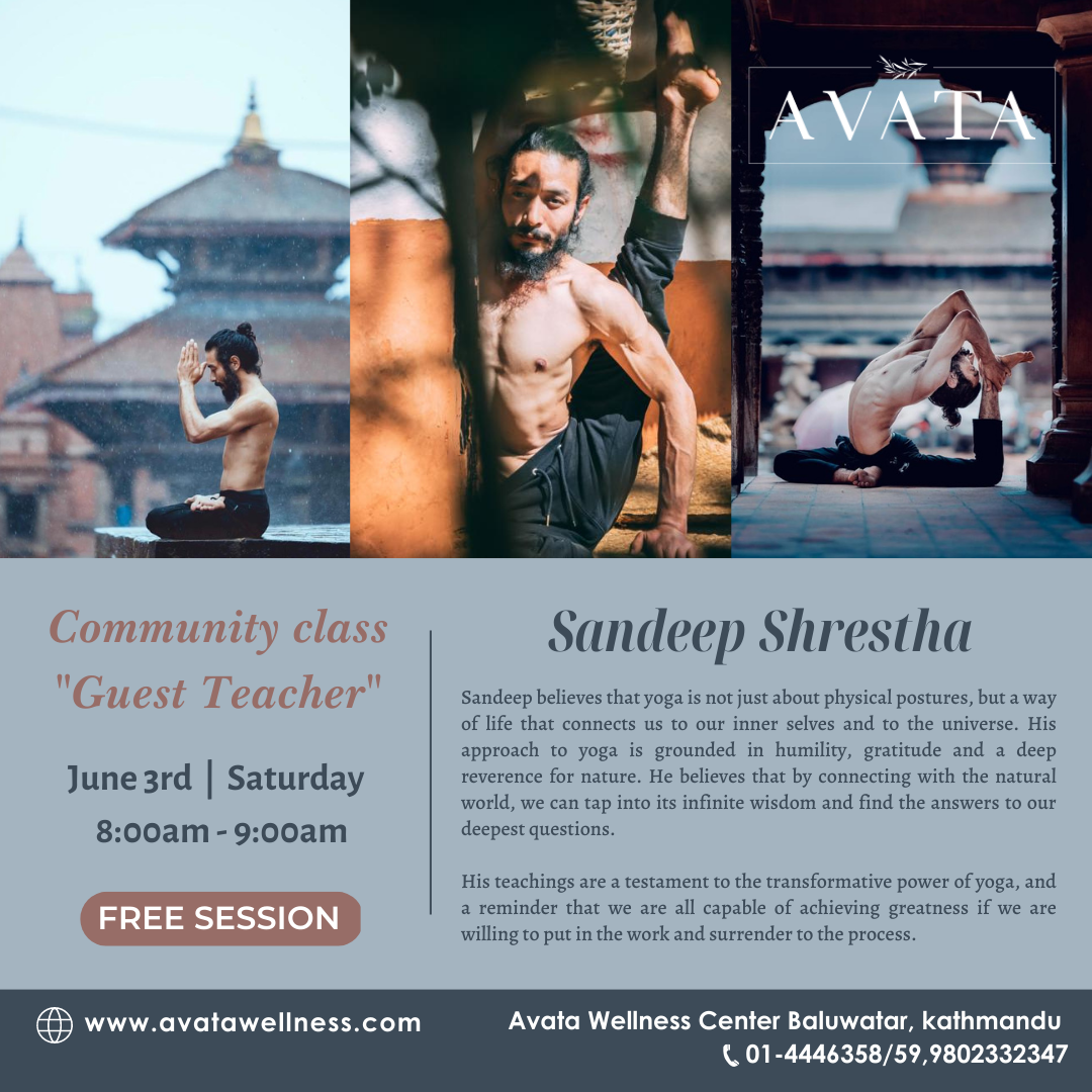 Community yoga class with Sandeep Shrestha - June 3rd