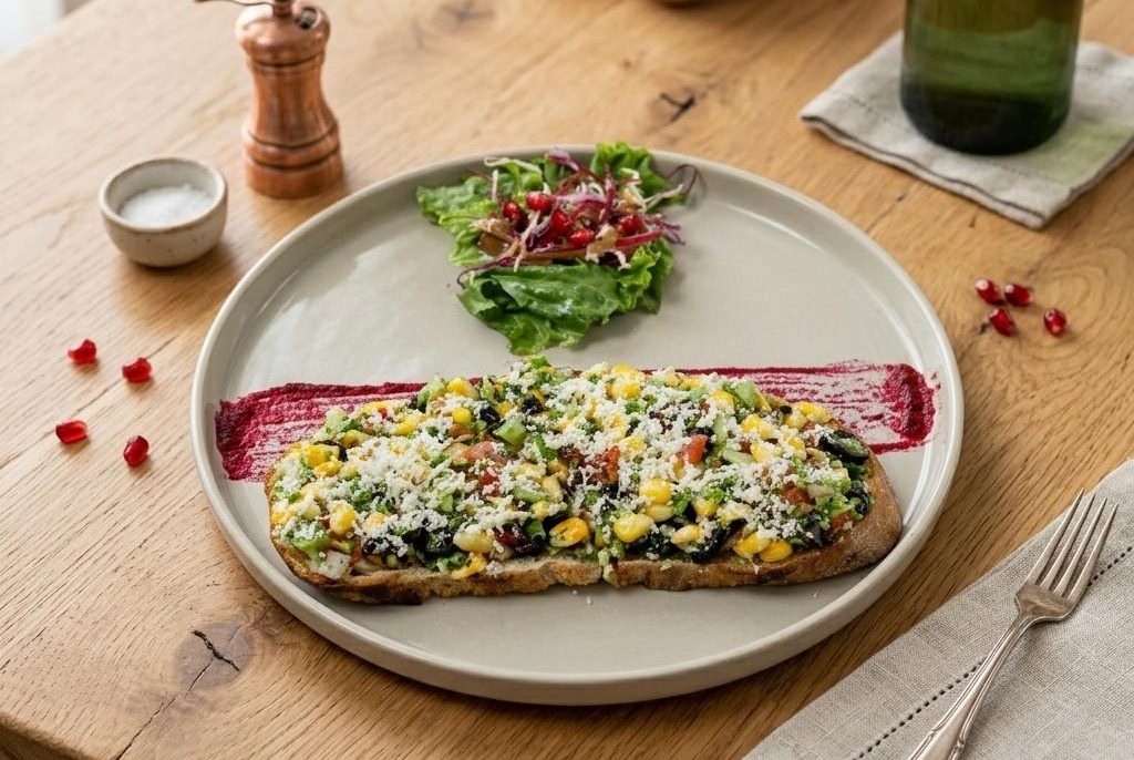 Broccoli corn bruschetta