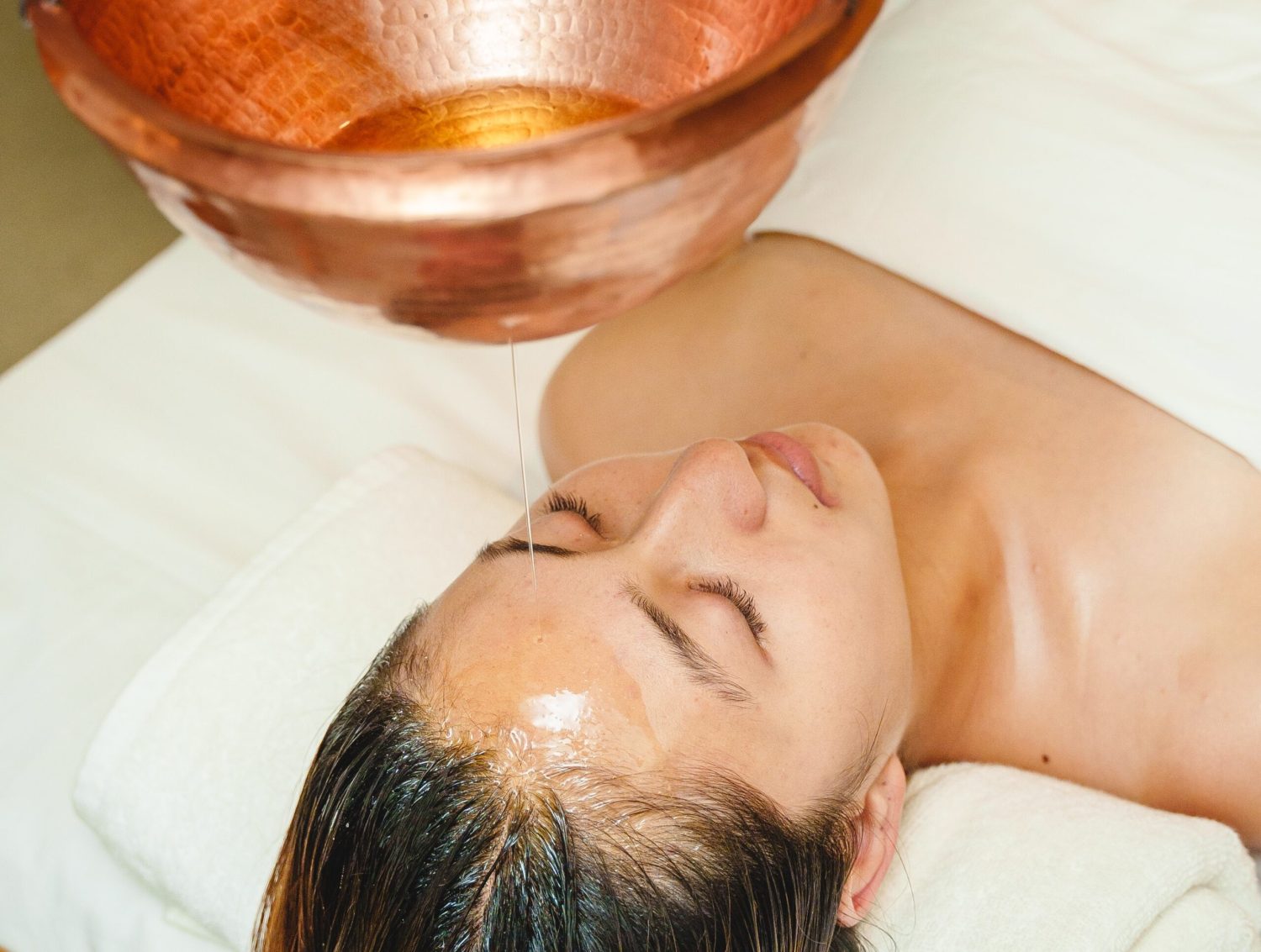 Reducing Stress Through Shirodhara