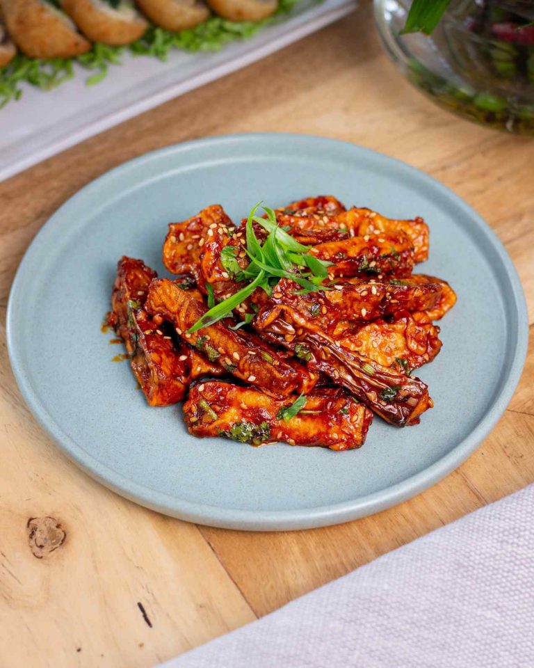 Crispy Eggplant (Vegan, Spicy)